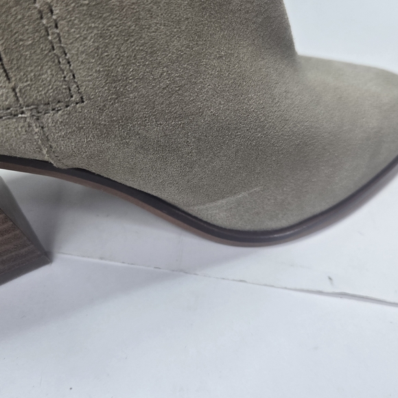 Lucky Brand SOGN buckled Block Heeled Suede Leather Western Boots Size 9 1/2 9.5 - Picture 14 of 16